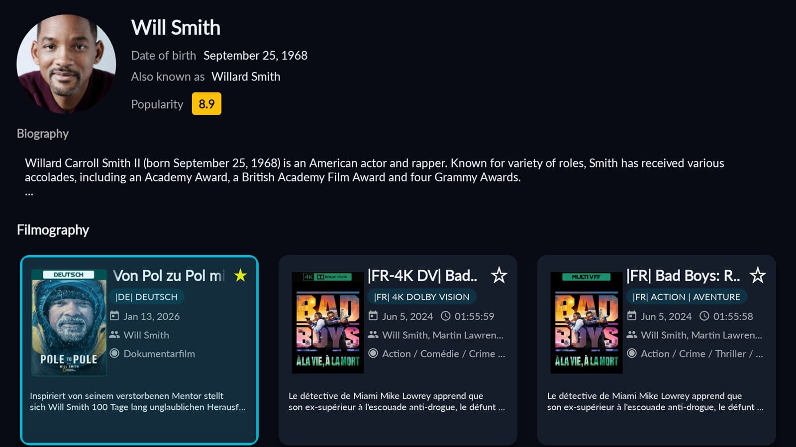 Wave IPTV actors contents